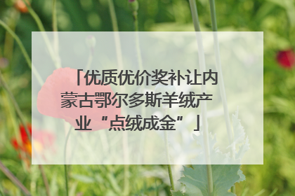 优质优价奖补让内蒙古鄂尔多斯羊绒产业“点绒成金”