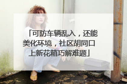 可防车辆乱入，还能美化环境，社区胡同口上新花箱巧解难题