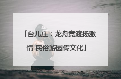 台儿庄：龙舟竞渡扬激情 民俗游园传文化