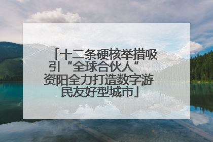 十二条硬核举措吸引“全球合伙人” 资阳全力打造数字游民友好型城市