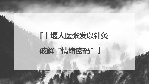 十堰人医张发以针灸破解“情绪密码”
