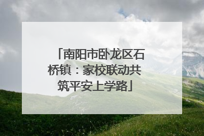 南阳市卧龙区石桥镇：家校联动共筑平安上学路