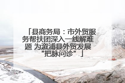 县商务局：市外贸服务帮扶团深入一线解难题 为溆浦县外贸发展“把脉问诊”