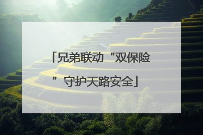 兄弟联动“双保险”守护天路安全