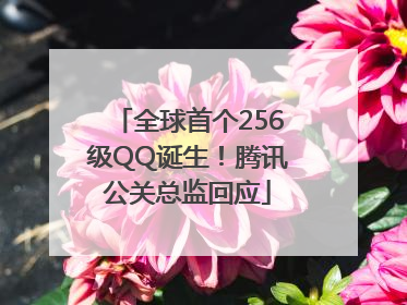 全球首个256级QQ诞生！腾讯公关总监回应