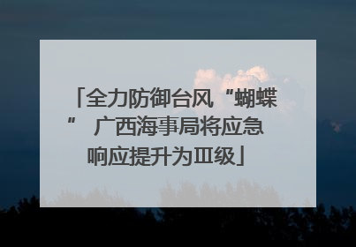 全力防御台风“蝴蝶” 广西海事局将应急响应提升为Ⅲ级