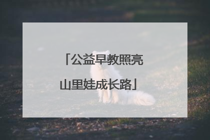 公益早教照亮山里娃成长路