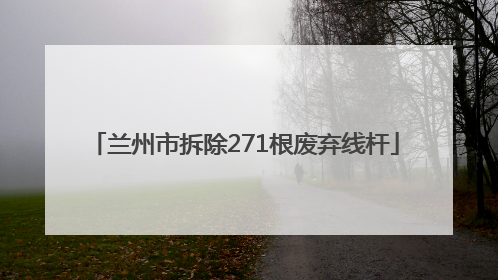 兰州市拆除271根废弃线杆