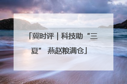 冀时评｜科技助“三夏” 燕赵粮满仓