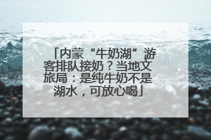 内蒙“牛奶湖”游客排队接奶？当地文旅局：是纯牛奶不是湖水，可放心喝