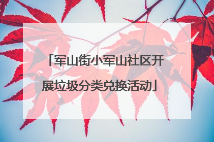 军山街小军山社区开展垃圾分类兑换活动