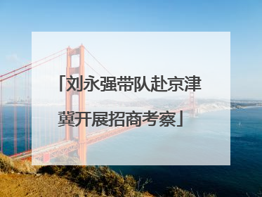 刘永强带队赴京津冀开展招商考察