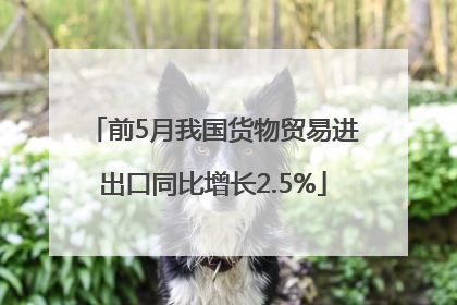 前5月我国货物贸易进出口同比增长2.5%