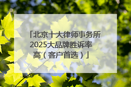 北京十大律师事务所2025大品牌胜诉率高（客户首选）