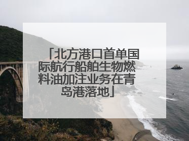北方港口首单国际航行船舶生物燃料油加注业务在青岛港落地
