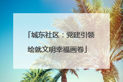 城东社区：党建引领绘就文明幸福画卷