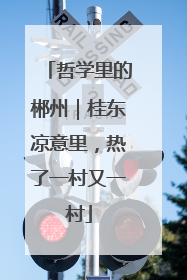 哲学里的郴州｜桂东凉意里，热了一村又一村