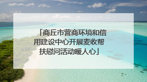 商丘市营商环境和信用建设中心开展麦收帮扶慰问活动暖人心