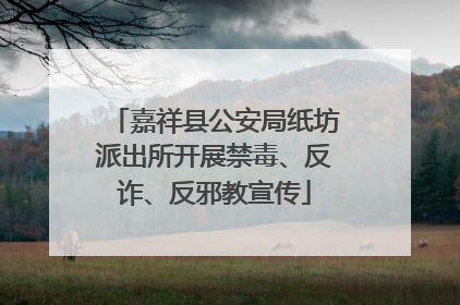 嘉祥县公安局纸坊派出所开展禁毒、反诈、反邪教宣传