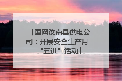 国网汝南县供电公司：开展安全生产月“五进”活动