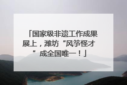 国家级非遗工作成果展上，潍坊“风筝怪才”成全国唯一！