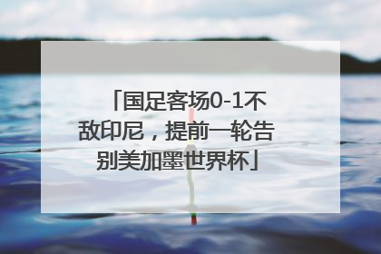 国足客场0-1不敌印尼，提前一轮告别美加墨世界杯