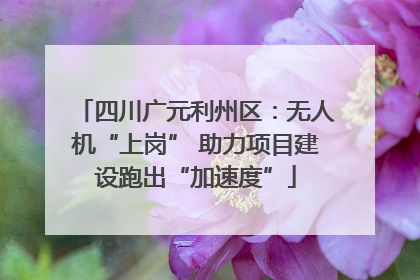 四川广元利州区：无人机“上岗” 助力项目建设跑出“加速度”