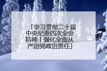 学习贯彻二十届中央纪委四次全会精神丨强化全面从严治党政治责任