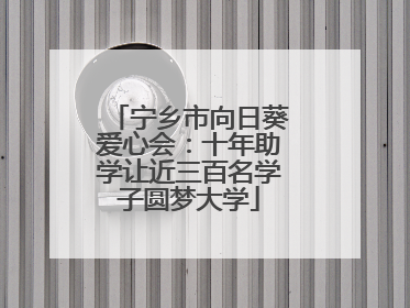 宁乡市向日葵爱心会：十年助学让近三百名学子圆梦大学