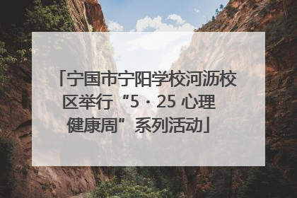 宁国市宁阳学校河沥校区举行“5・25 心理健康周”系列活动