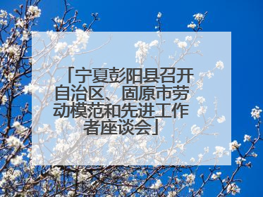 宁夏彭阳县召开自治区、固原市劳动模范和先进工作者座谈会