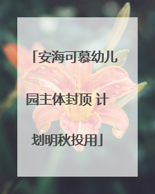 安海可慕幼儿园主体封顶 计划明秋投用