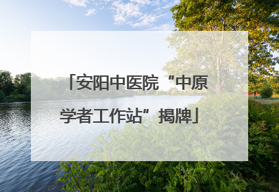 安阳中医院“中原学者工作站”揭牌