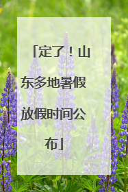 定了！山东多地暑假放假时间公布