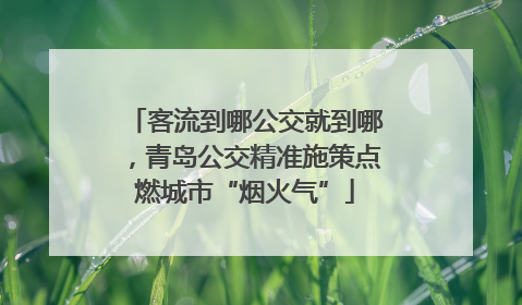 客流到哪公交就到哪，青岛公交精准施策点燃城市“烟火气”