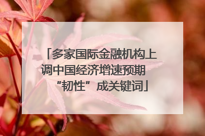 多家国际金融机构上调中国经济增速预期 “韧性”成关键词