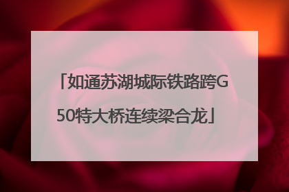 如通苏湖城际铁路跨G50特大桥连续梁合龙