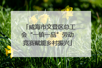 威海市文登区总工会“一镇一品”劳动竞赛赋能乡村振兴
