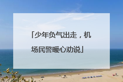 少年负气出走，机场民警暖心劝说