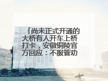 尚未正式开通的大桥有人开车上桥打卡，安徽铜陵官方回应：不服管劝擅自进入，已采取措施