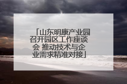 山东明康产业园召开园区工作座谈会 推动技术与企业需求精准对接