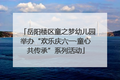 岳阳楼区童之梦幼儿园举办“欢乐庆六一·童心共传承”系列活动