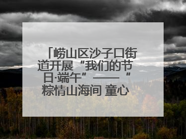 崂山区沙子口街道开展“我们的节日·端午”——“粽情山海间 童心乘风浪”文明实践活动