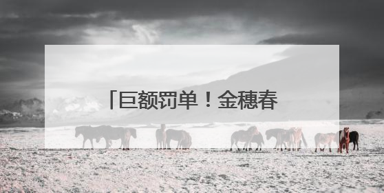 巨额罚单！金穗春被罚1.06亿元