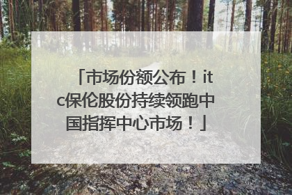 市场份额公布！itc保伦股份持续领跑中国指挥中心市场！