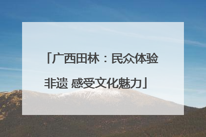 广西田林：民众体验非遗 感受文化魅力