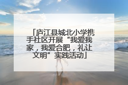 庐江县城北小学携手社区开展“我爱我家，我爱合肥，礼让文明”实践活动