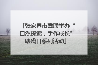 张家界市残联举办“自然探索，手作成长”助残日系列活动