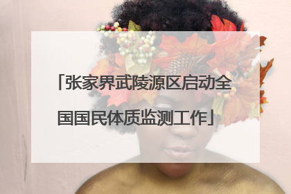 张家界武陵源区启动全国国民体质监测工作