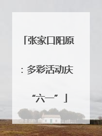 张家口阳原：多彩活动庆“六一”